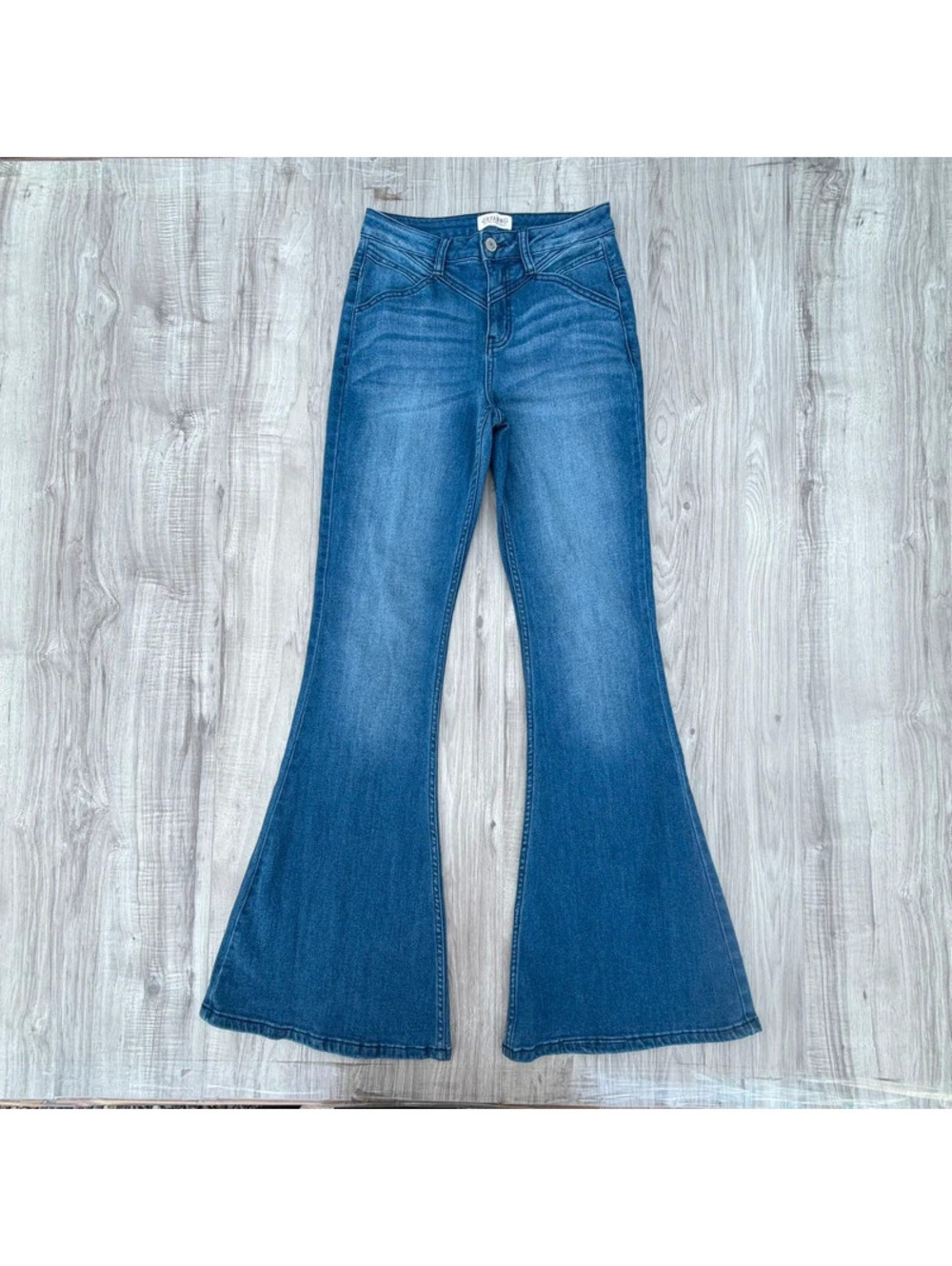 Shyanne High Rise Seam Detail Flare Jeans